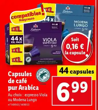 Lidl Capsules de café pur Arabica offre