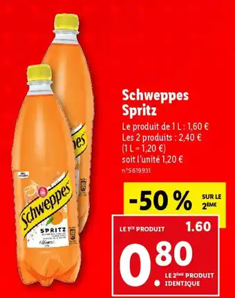 Lidl Schweppes Spritz offre