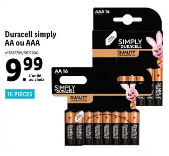 Duracell simply AA ou AAA