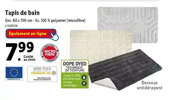 Lidl Tapis de bain offre