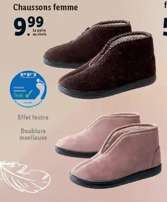 Lidl Chaussons femme offre