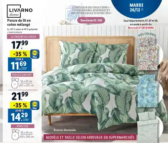 Lidl Parure de lit en coton mélangé offre