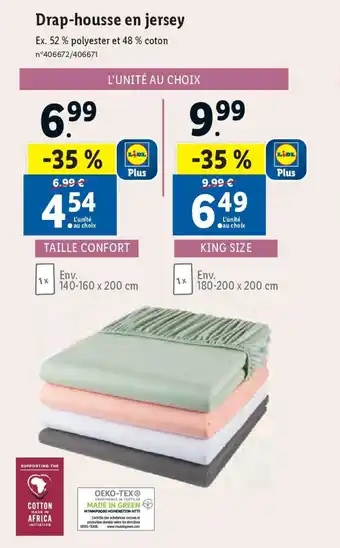 Lidl Drap-housse en jersey offre