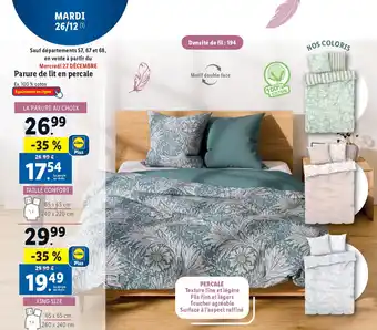 Lidl Parure de lit en percale offre