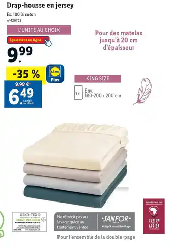 Lidl Drap-housse en jersey offre