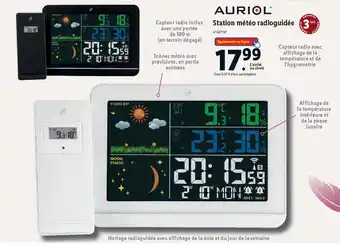 Lidl AURIOL Station météo radioguidée offre