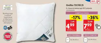 Lidl Oreiller TECFill 25 offre
