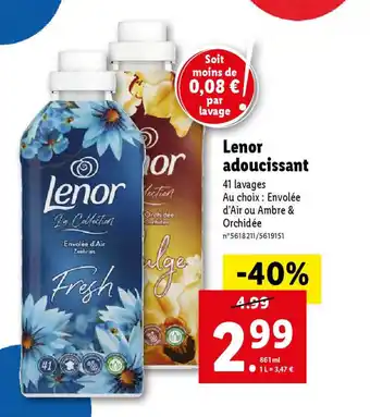 Lidl Lenor adoucissant offre