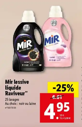 Lidl Mir lessive liquide Raviveur** offre