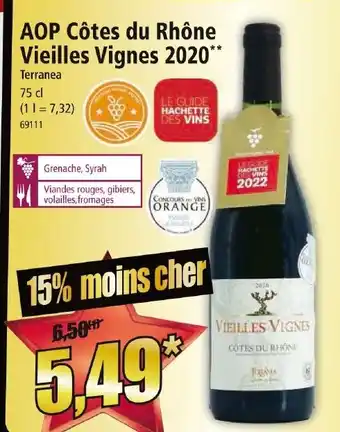Norma AOP Côtes du Rhône Vieilles Vignes 2020 offre