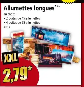 Norma Allumettes longues offre