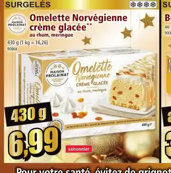 Omelette Norvégienne crème glacée