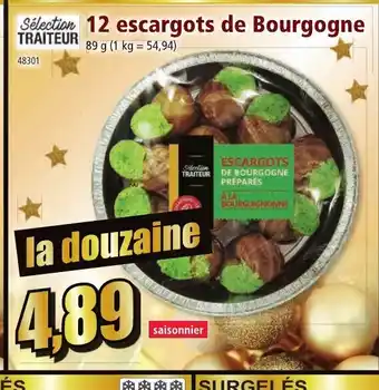 Norma Sélection 12 escargots de Bourgogne offre