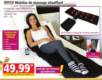 Norma JOCCA Matelas de massage chauffant offre
