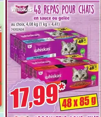 Norma Whiskas 48 REPAS POUR CHATS offre