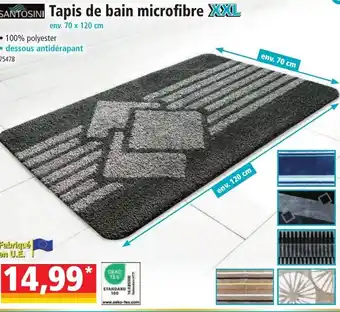 Norma SANTOSINI Tapis de bain microfibre XXL offre