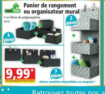 Norma Panier de rangement ou organisateur mural offre