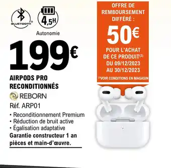 E.Leclerc Espace Culturel AIRPODS PRO RECONDITIONNÉS REBORN offre