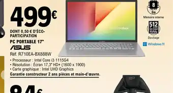 PC PORTABLE 17" ASUS