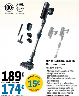 ASPIRATEUR BALAI SANS FIL Rowenta