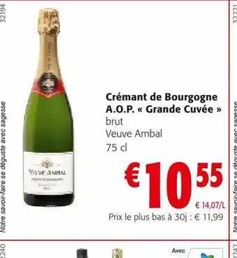 Colruyt Crémant de Bourgogne A.O.P. Grande Cuvée offre