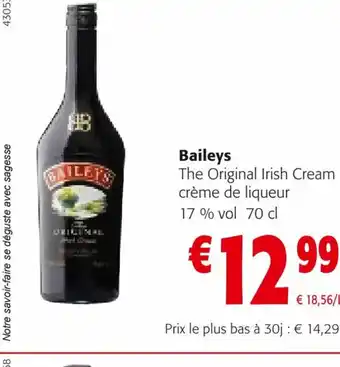 Colruyt Baileys The Original Irish Cream crème de liqueur offre
