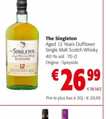 Colruyt The Singleton Aged 12 Years Dufftown Single Malt Scotch Whisky offre