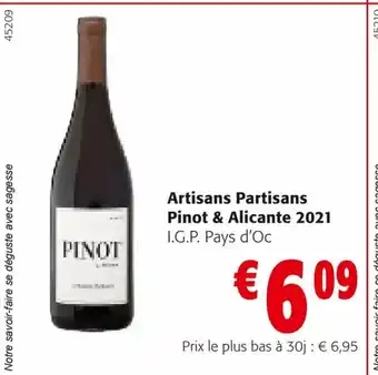 Colruyt Artisans Partisans Pinot & Alicante 2021 I.G.P. Pays d'Oc offre