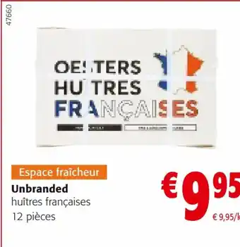 Colruyt Unbranded huîtres françaises offre