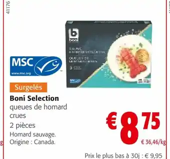 Colruyt Boni Selection queues de homard offre