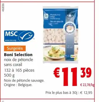 Colruyt Boni Selection noix de pétoncle sans corail offre