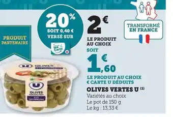 Hyper U OLIVES vertes U offre