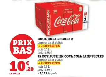 Hyper U COCA COLA REGULAR offre