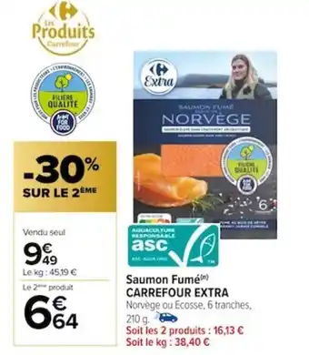 Carrefour Saumon Fume(n) CARREFOUR EXTRA offre