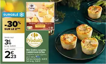 Carrefour Mini Gratins surgelés CARREFOUR EXTRA offre