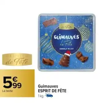 Carrefour Guimauves ESPRIT DE FÊTE 1 kg. offre