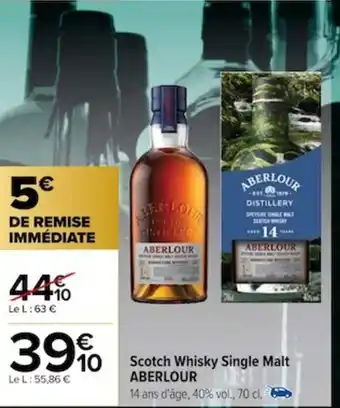 Carrefour Scotch Whisky Single Malt ABERLOUR offre