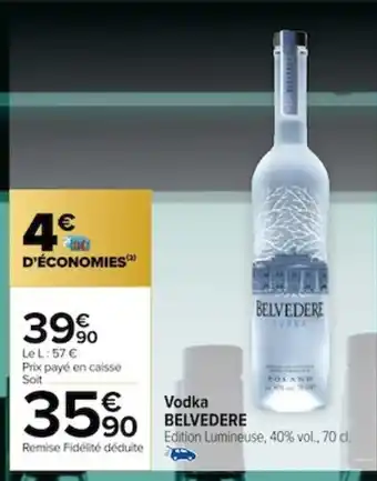 Carrefour Vodka BELVEDERE offre