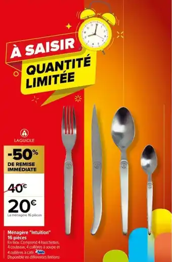 Carrefour Ménagère "Intuition" 16 pièces offre
