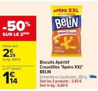 Carrefour Biscuits Apéritif Croustilles "Apéro XXL" BELIN offre