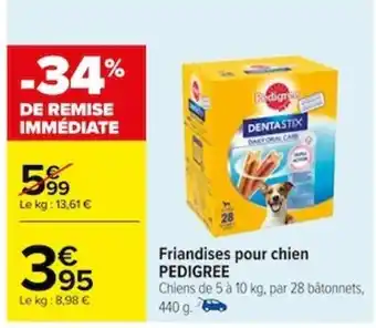 Carrefour Friandises pour chien PEDIGREE offre
