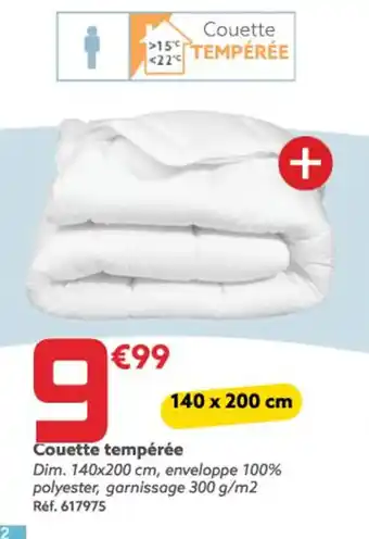 Gifi Couette tempérée offre