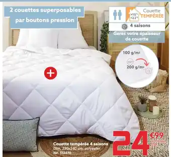 Gifi Couette tempérée 4 saisons offre