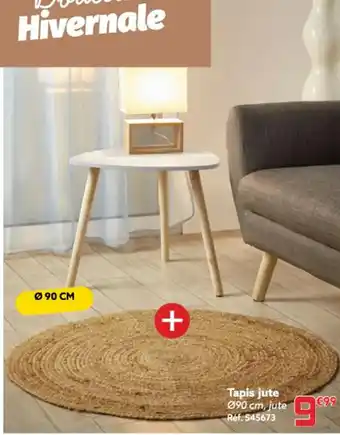 Gifi Tapis jute Ø90 cm, jute Réf. 545673 offre