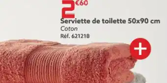 Gifi Serviette de toilette 50x90 cm Coton offre