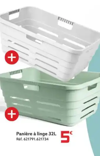 Gifi Panière à linge 32L Réf. 621791.621734 offre