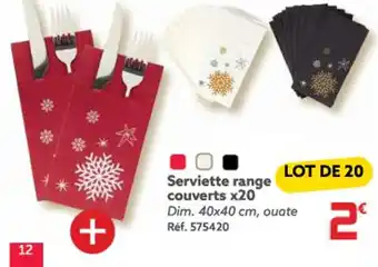 Gifi Serviette range couverts x20 offre