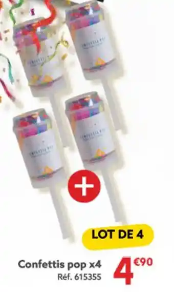 Gifi Confettis pop x4 Réf. 615355 offre