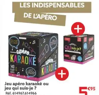 Gifi Jeu apéro karaoké ou jeu qui suis-je ? Réf. 614967.614966 offre