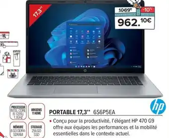 Gitem PORTABLE 17,3" 6S6P5EA offre